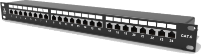 Bandeau de brassage FTP CAT6A 19" 24 ports