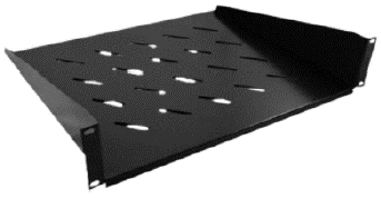 Étagère plateau D300mm pour baie 19" fixation avant 1U