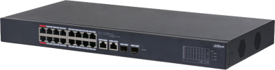 Switch 16 PoE 100Mbps + 2 ports Ethernet Gigabit + 2 ports optique - 240W - Cloud manageable - rackable