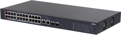 Switch 24 PoE 100Mbps + 2 ports Ethernet Gigabit + 2 ports optique - 240W - Cloud manageable - rackable