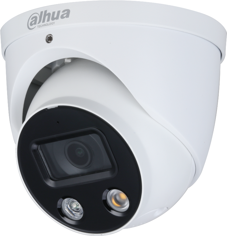 Caméra IP Eyeball 5MP TIOC 2.0 WizSense, Focale fixe 2.8mm, Full Color, Dissuasion active 30m, Micro et HP