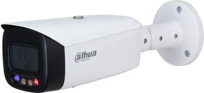 Caméra IP Bullet 5MP TIOC 2.0 WizSense, Focale fixe 2.8mm, Full Color, Dissuasion active 30m, Micro et HP