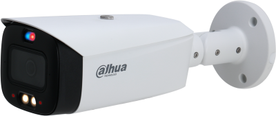 Caméra IP Bullet 8MP TIOC 2.0 WizSense, Focale fixe 3.6mm, Full Color, Dissuasion active 30m, Micro et HP