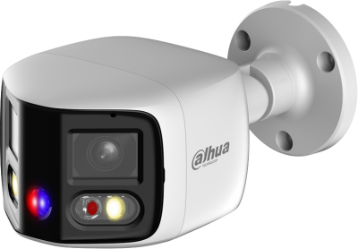 Caméra IP Bullet 2x4MP TIOC Duo WizSense, 180°, Full Color, Dissuasion active 20/25m, Micro et HP