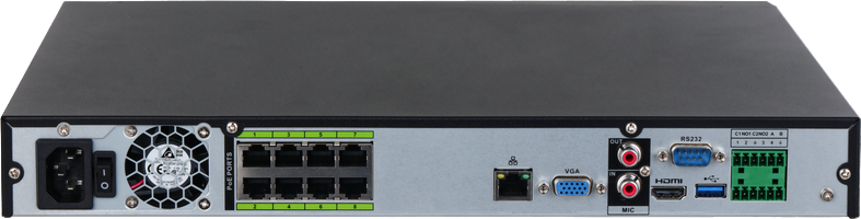 Enregistreur IP 8 canaux 8PoE 2HDD WizSense – Image 2