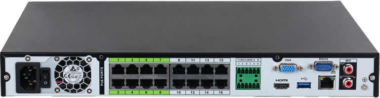 Enregistreur IP 32 canaux 16PoE 2HDD WizSense – Image 2