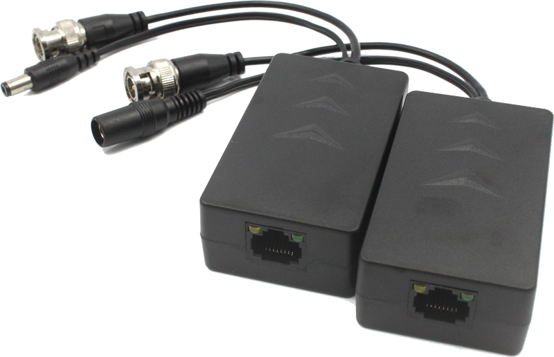 Balun 1 canal 4MP avec alimentation (la paire)