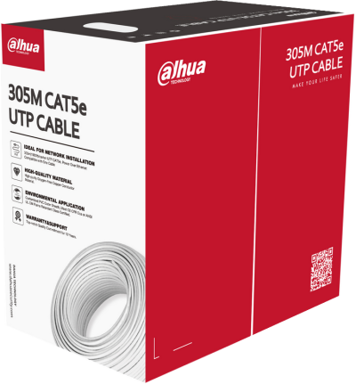 Câble réseau UTP CAT5e - 99.97% CUIVRE - blanc - Bobine 305m