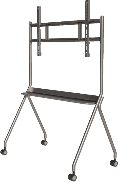 Support mobile de conférence sur roulettes pour tableau interactif 55", 65" et 75"