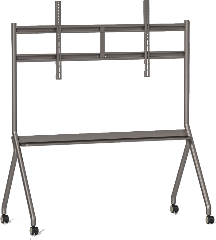 Support mobile de conférence sur roulettes pour tableau interactif 86" et 98"