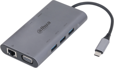 Station d'accueil 9 en 1 USB 3.1 Type-C vers 3x USB 3.0 + HDMI + RJ45 + VGA + SD/TF