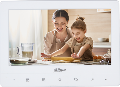 Moniteur intérieur analogique blanc 7"