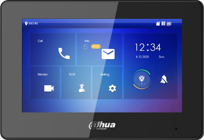 Moniteur intérieur IP noir 7" PoE