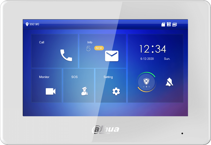 Moniteur intérieur IP blanc 7" PoE