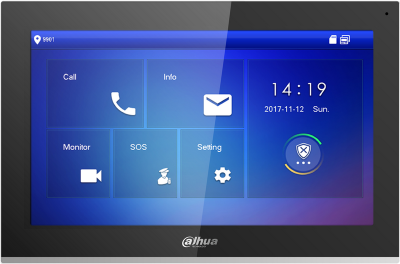 Moniteur intérieur IP noir 10" PoE