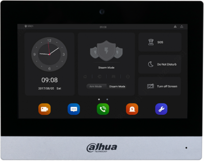 Moniteur intérieur Android IP et WIFI noir 7" PoE