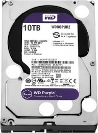 Disque dur 10TB WD Purple 3.5" spécial vidéosurveillance HDD WD101PURX