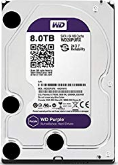 Disque dur 8TB WD Purple 3.5" spécial vidéosurveillance HDD WD82PURX