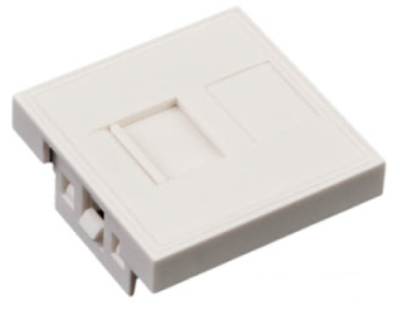 Plaque prise murale RJ 1 port 45x45