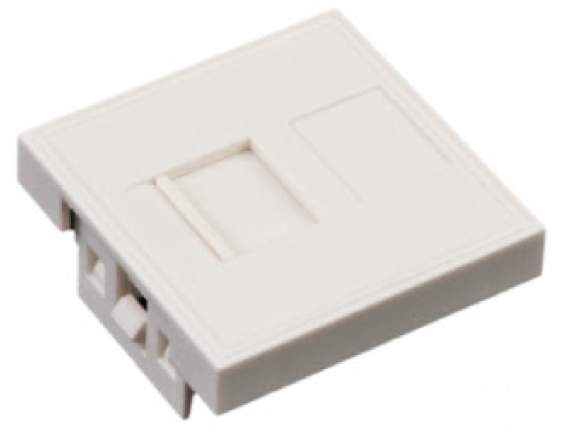 Plaque prise murale RJ 1 port 45x45