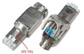 Connecteur RJ45 mâle CAT6A blindé rapide