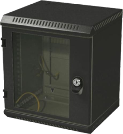 Coffret réseau mural 19" 15U 600x450 - Ventilateur intégré (baie informatique)