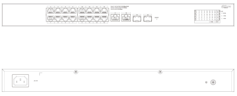 Switch 16 PoE Gigabit + 2 ports Ethernet Gigabit + 2 ports optique - 240W - Cloud manageable - rackable – Image 2