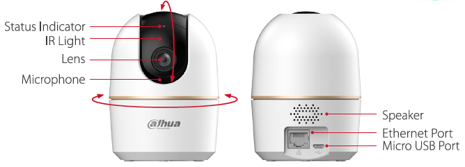 Caméra PT Hero A1 5MP 360° IR10m – Image 2