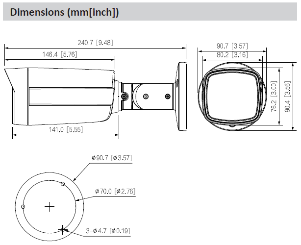 Caméra HDCVI Bullet 2MP TIOC, Focale fixe 3.6mm - Dissuasion active 40m - Micro – Image 3