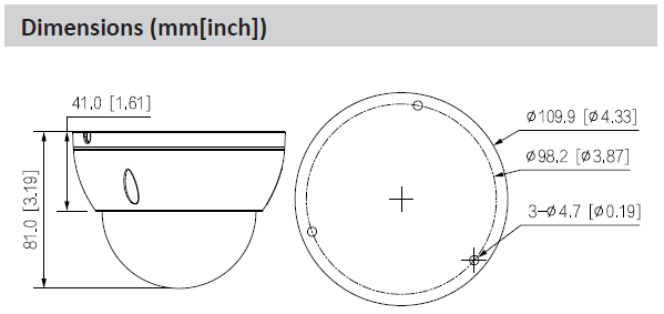 Caméra IP Dôme 2MP WizSense Starlight, Focale fixe 2.8mm, IR 30m, Micro – Image 3