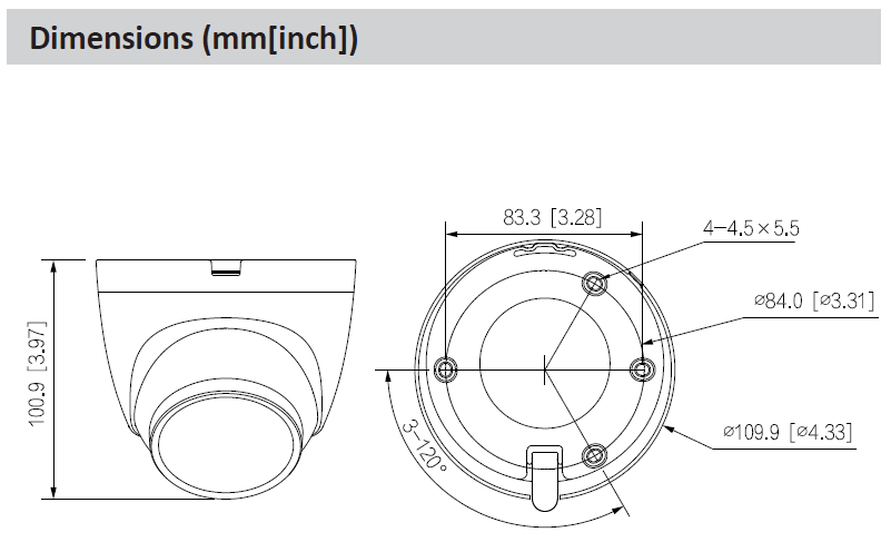 Caméra IP Eyeball 2MP WizSense Starlight, Focale fixe 2.8mm, IR 30m, Micro – Image 3
