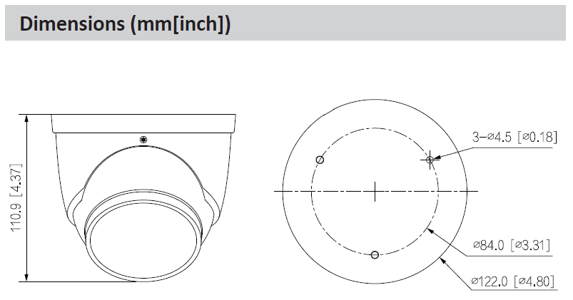 Caméra IP Eyeball 5MP TIOC 2.0 WizSense, Focale fixe 2.8mm, Full Color, Dissuasion active 30m, Micro et HP – Image 3