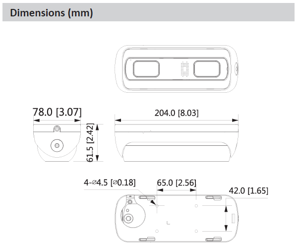 Caméra IP Double Objectif 3MP, Focale fixe 2.8mm, IR 20m, Micro et HP – Image 3