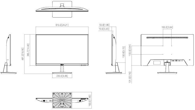 Moniteur industriel LCD 27" FHD - 24h/24 7j/7 – Image 2