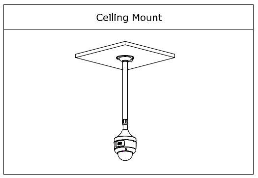 Support rallonge montage au plafond ajustable 475~800mm – Image 2