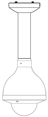 Support rallonge montage au plafond 235mm dôme – Image 2