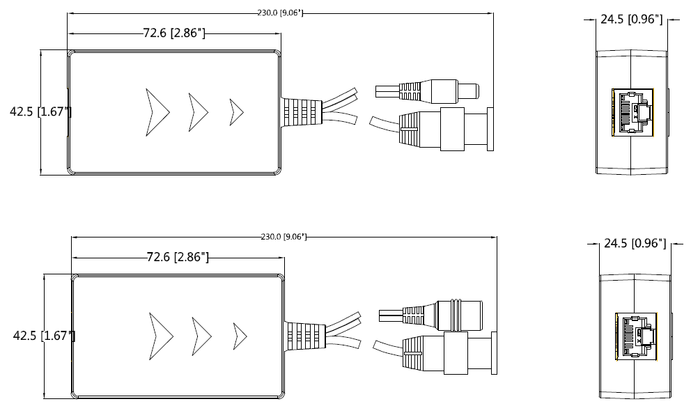 Balun 1 canal 4MP avec alimentation (la paire) – Image 3