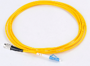 Cordon de raccordement fibre monomode LC-FC jaune 3m