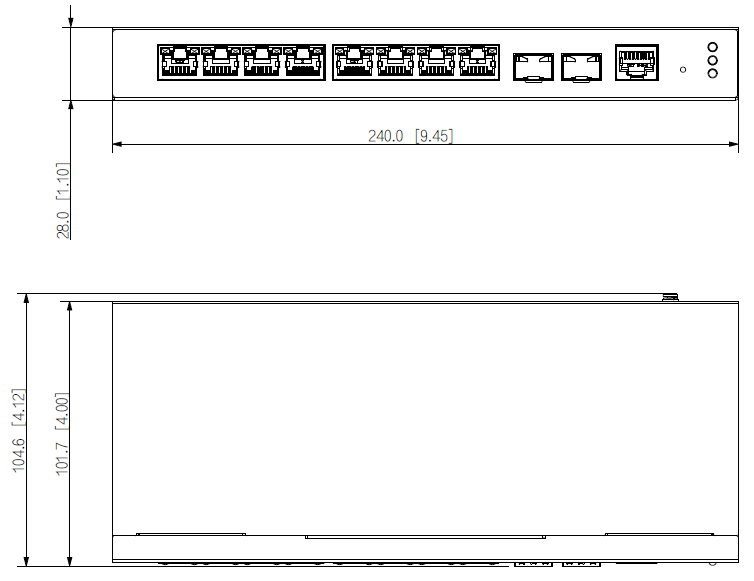 Switch 8 ports PoE Gigabit + 2 ports optiques Gigabit - manageable – Image 2
