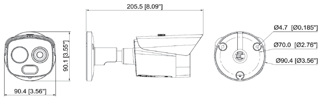 Caméra thermique 4MP WizSense - Thermique 3.5mm - Objectif 4mm – Image 3
