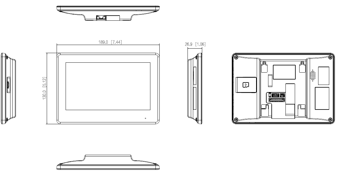Moniteur intérieur 2 fils IP noir 7" PoE – Image 2