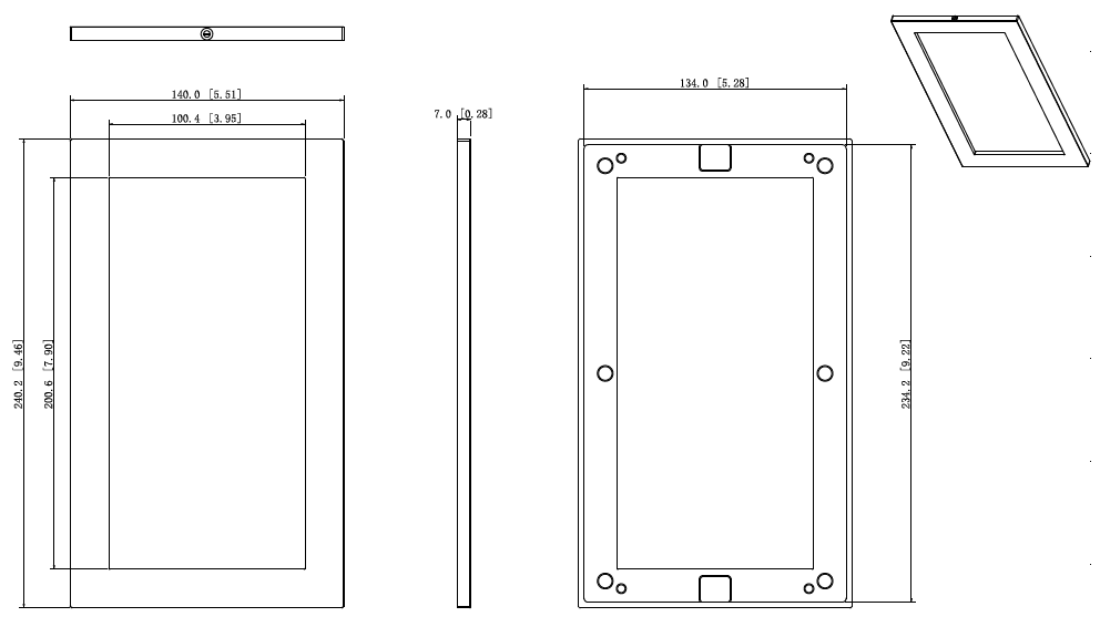 Panneau avant 2 modules pour VTO4202F – Image 2