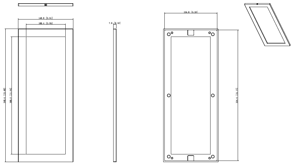 Panneau avant 3 modules pour VTO4202F – Image 2