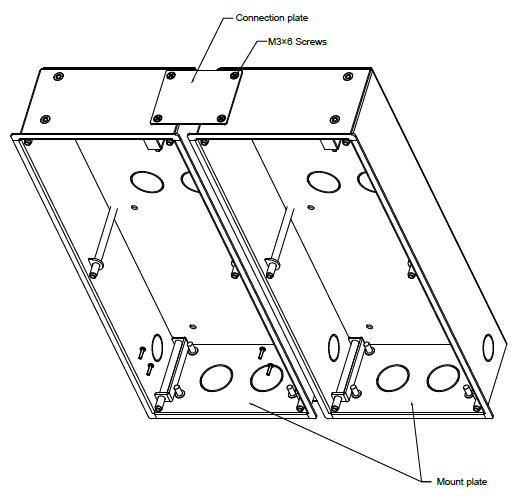 Boîte montage encastré ou surface 2 modules pour VTO4202F – Image 2