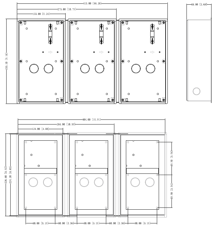 Boîte montage encastré ou surface 2 modules pour VTO4202F – Image 3