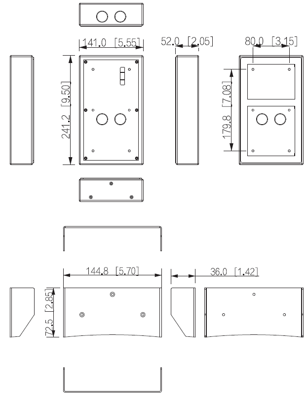 Casquette anti-pluie pour VTO4202FB noir 2 modules – Image 2
