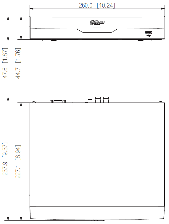 Enregistreur HDCVI 4 canaux Penta-Brid 1HDD WizSense – Image 4