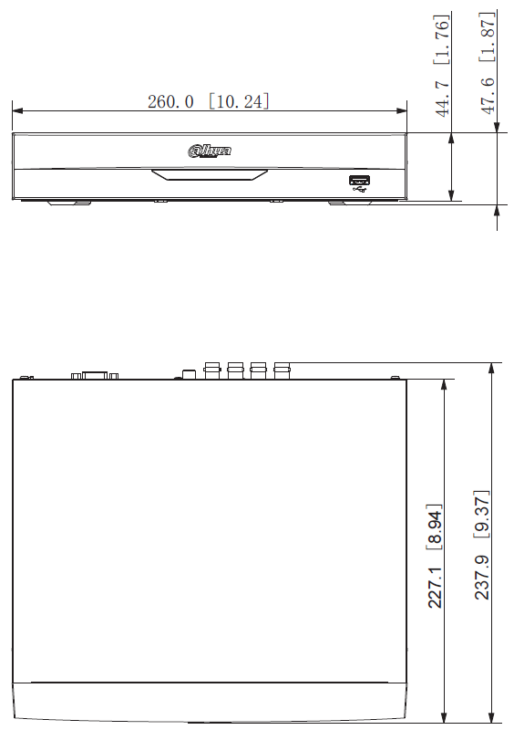 Enregistreur HDCVI 8 canaux Penta-Brid 1HDD WizSense – Image 4