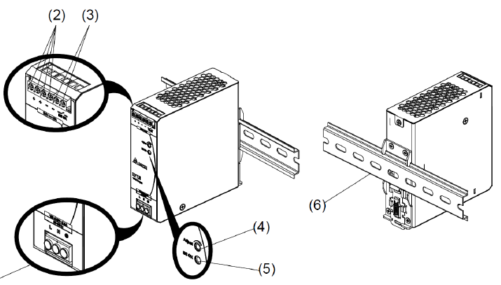 Alimentation 48V 120W 2.5A sur rail DIN – Image 2