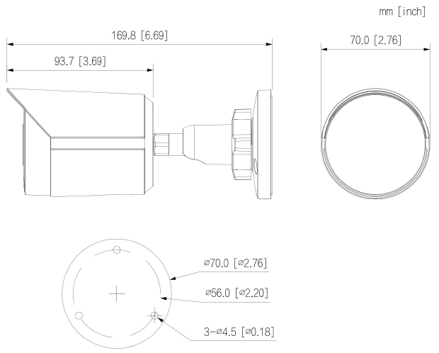 Caméra IP Bullet 6MP WizSense, Focale fixe 2.8mm, Dual 30m, Full Color, Micro – Image 3